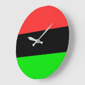 Grande Horloge Ronde Drapeau africain (Angle)