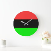 Grande Horloge Ronde Drapeau africain (Maison)