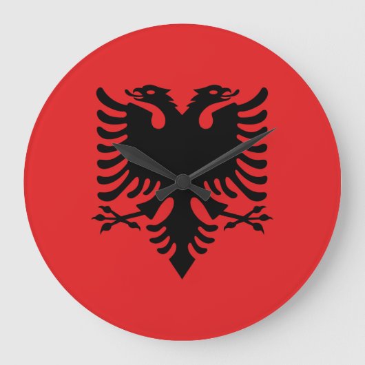 Grande Horloge Ronde Drapeau Albanie (Recto)