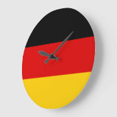 Grande Horloge Ronde Drapeau Allemagne (Angle)