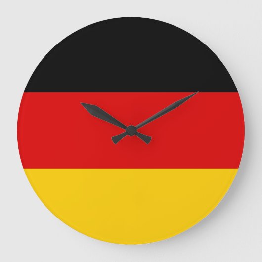 Grande Horloge Ronde Drapeau Allemagne (Recto)