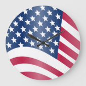 GRANDE HORLOGE RONDE DRAPEAU AMÉRICAIN (Recto)