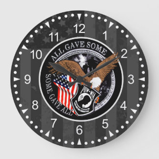 Grande Horloge Ronde Drapeau américain patriotique Aigle
