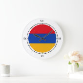 Grande Horloge Ronde Drapeau arménien (Maison)