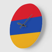 Grande Horloge Ronde Drapeau arménien (Angle)