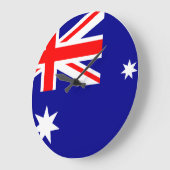 Grande Horloge Ronde Drapeau australien (Angle)