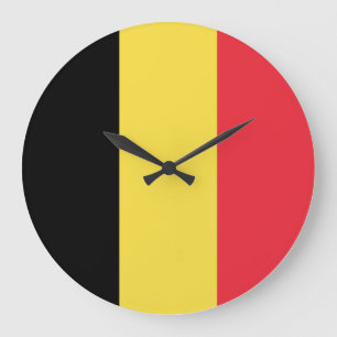 Grande Horloge Ronde Drapeau belge