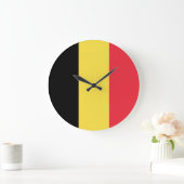 Grande Horloge Ronde Drapeau belge (Maison)
