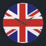 Grande Horloge Ronde Drapeau britannique<br><div class="desc">british,  flag,  "british flag",  "union",  jack,  english,  england,  "united kingdom",  "u.k",  "u.k",  "english flag",  "england flag",  "united kingdom flag",  "great britain",  britain,  country,  isles,  blue,  cross,  cross Scotland,  wales</div>