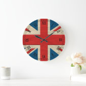 Grande Horloge Ronde drapeau britannique (Maison)