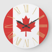 Drapeau canadien avec or