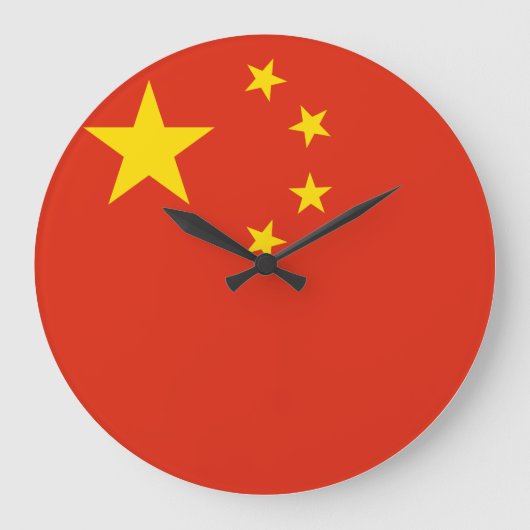 Grande Horloge Ronde Drapeau chinois (Recto)