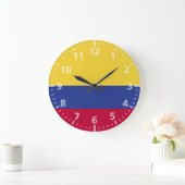 Grande Horloge Ronde Drapeau Colombie (Maison)