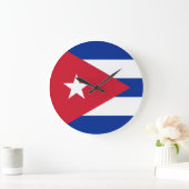 Grande Horloge Ronde Drapeau cubain (Maison)