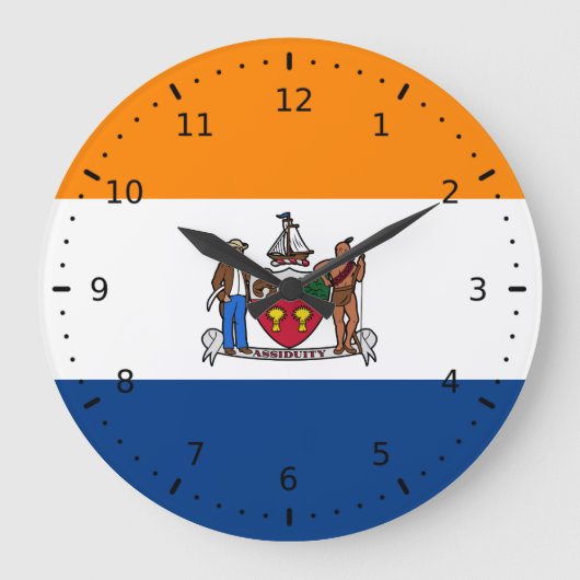 Grande Horloge Ronde Drapeau d'Albany, New York (Recto)
