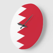 Grande Horloge Ronde Drapeau de Bahreïn (Angle)