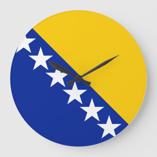 Grande Horloge Ronde Drapeau de Bosnie-Herzégovine (Recto)