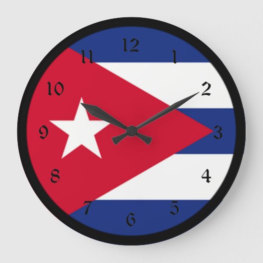 Grande Horloge Ronde Drapeau de Cuba (Recto)