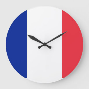 Grande Horloge Ronde Drapeau de France
