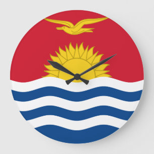 Grande Horloge Ronde Drapeau de Kiribati