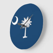 Grande Horloge Ronde Drapeau de la Caroline du Sud (Angle)