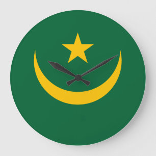 Grande Horloge Ronde Drapeau de la Mauritanie