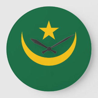 Grande Horloge Ronde Drapeau de la Mauritanie
