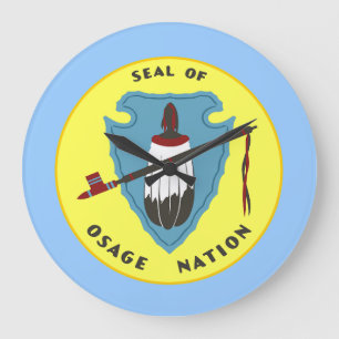 Grande Horloge Ronde Drapeau de la nation des Osages
