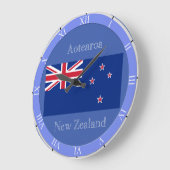 Grande Horloge Ronde Drapeau de la Nouvelle-Zélande (Angle)