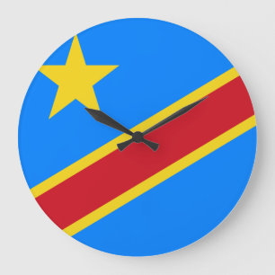 Grande Horloge Ronde Drapeau de la République démocratique du Congo