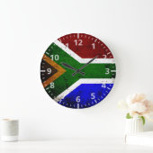 Grande Horloge Ronde Drapeau de l'Afrique du Sud (Maison)