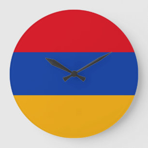 Grande Horloge Ronde Drapeau de l'Arménie