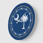 Grande Horloge Ronde Drapeau de l'État de Caroline du Sud (Angle)