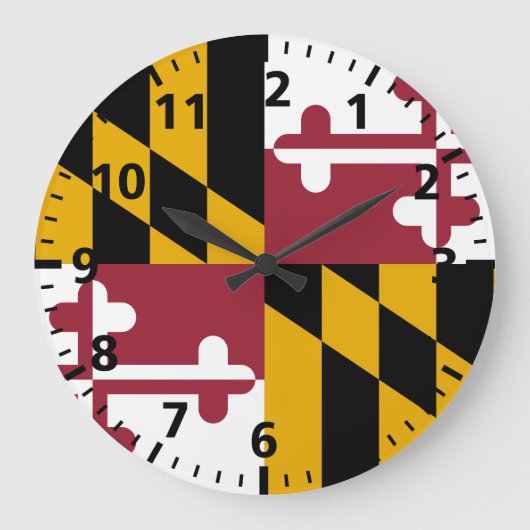 Grande Horloge Ronde Drapeau de l'État du Maryland (Recto)