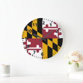 Grande Horloge Ronde Drapeau de l'État du Maryland (Maison)