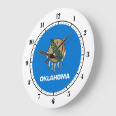 Grande Horloge Ronde Drapeau de l'Oklahoma, drapeau de l'État américain (Angle)