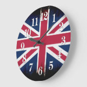 Grande Horloge Ronde Drapeau de l'Union britannique Union Jack Patrioti (Angle)