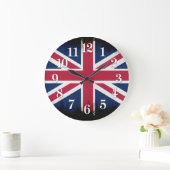 Grande Horloge Ronde Drapeau de l'Union britannique Union Jack Patrioti (Maison)