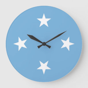 Grande Horloge Ronde Drapeau de Micronésie