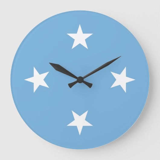 Grande Horloge Ronde Drapeau de Micronésie (Recto)
