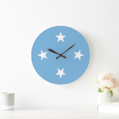 Grande Horloge Ronde Drapeau de Micronésie (Maison)