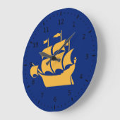 Grande Horloge Ronde Drapeau de Québec (Angle)