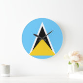 Grande Horloge Ronde Drapeau de Sainte-Lucie (Maison)
