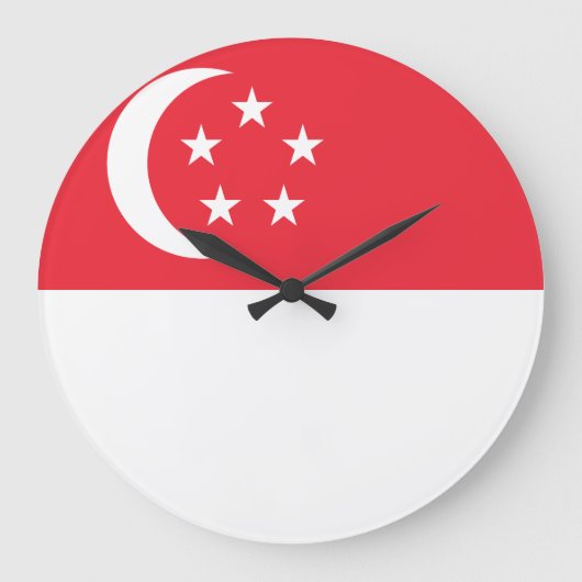 Grande Horloge Ronde Drapeau de Singapour (Recto)