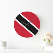 Grande Horloge Ronde Drapeau de Trinité-et-Tobago (Maison)