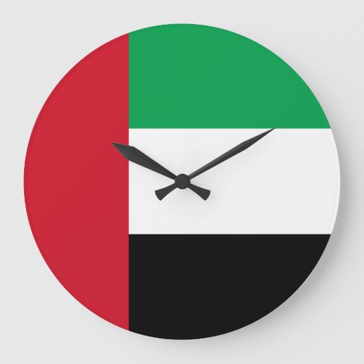 Grande Horloge Ronde Drapeau des Émirats arabes unis (Recto)