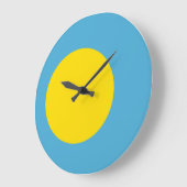 Grande Horloge Ronde Drapeau des Palaos (Angle)