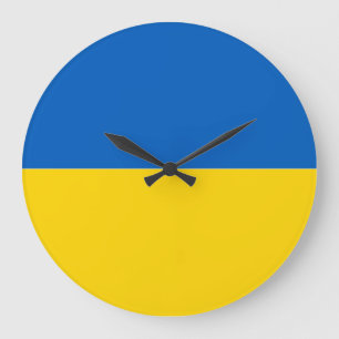 Grande Horloge Ronde Drapeau d'horloge de l'Ukraine