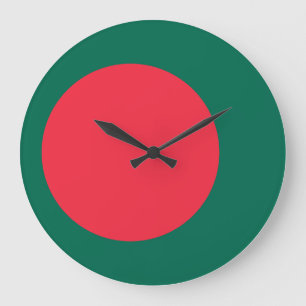 Grande Horloge Ronde Drapeau du Bangladesh