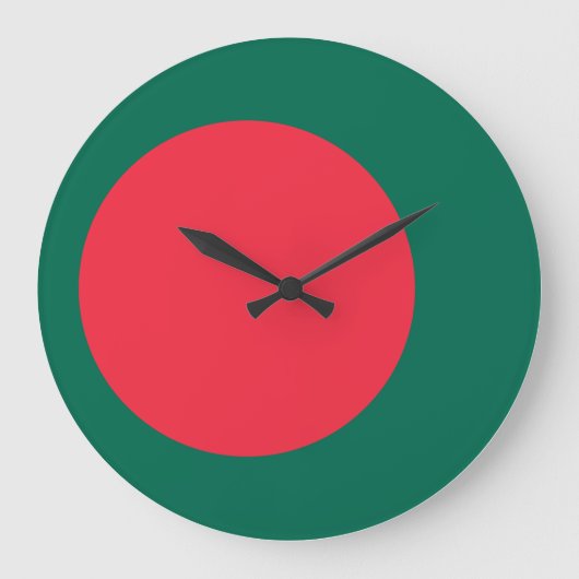 Grande Horloge Ronde Drapeau du Bangladesh (Recto)
